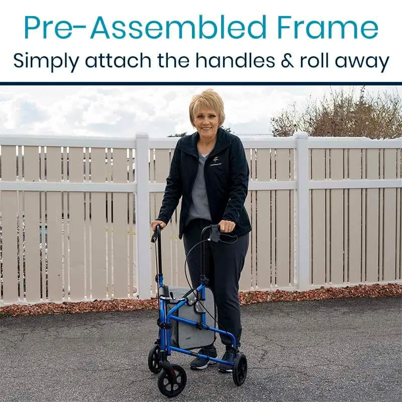 3 Wheel Walker Rollator - Lightweight Foldable Walking Transport