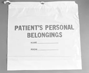 Adi Medical Patient Personal Belongings Bags Bag Patient Belonging Drawcordpersonal Bag 250/Cs(550124)