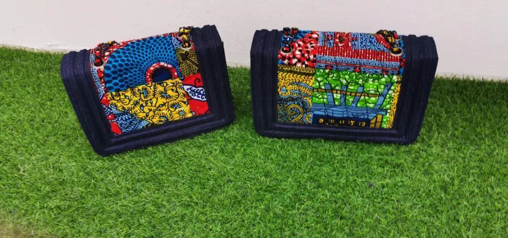 Ankara Denim Bag