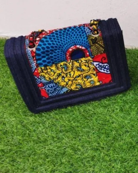 Ankara Denim Bag