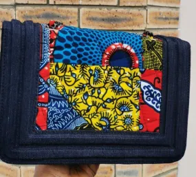 Ankara Denim Bag