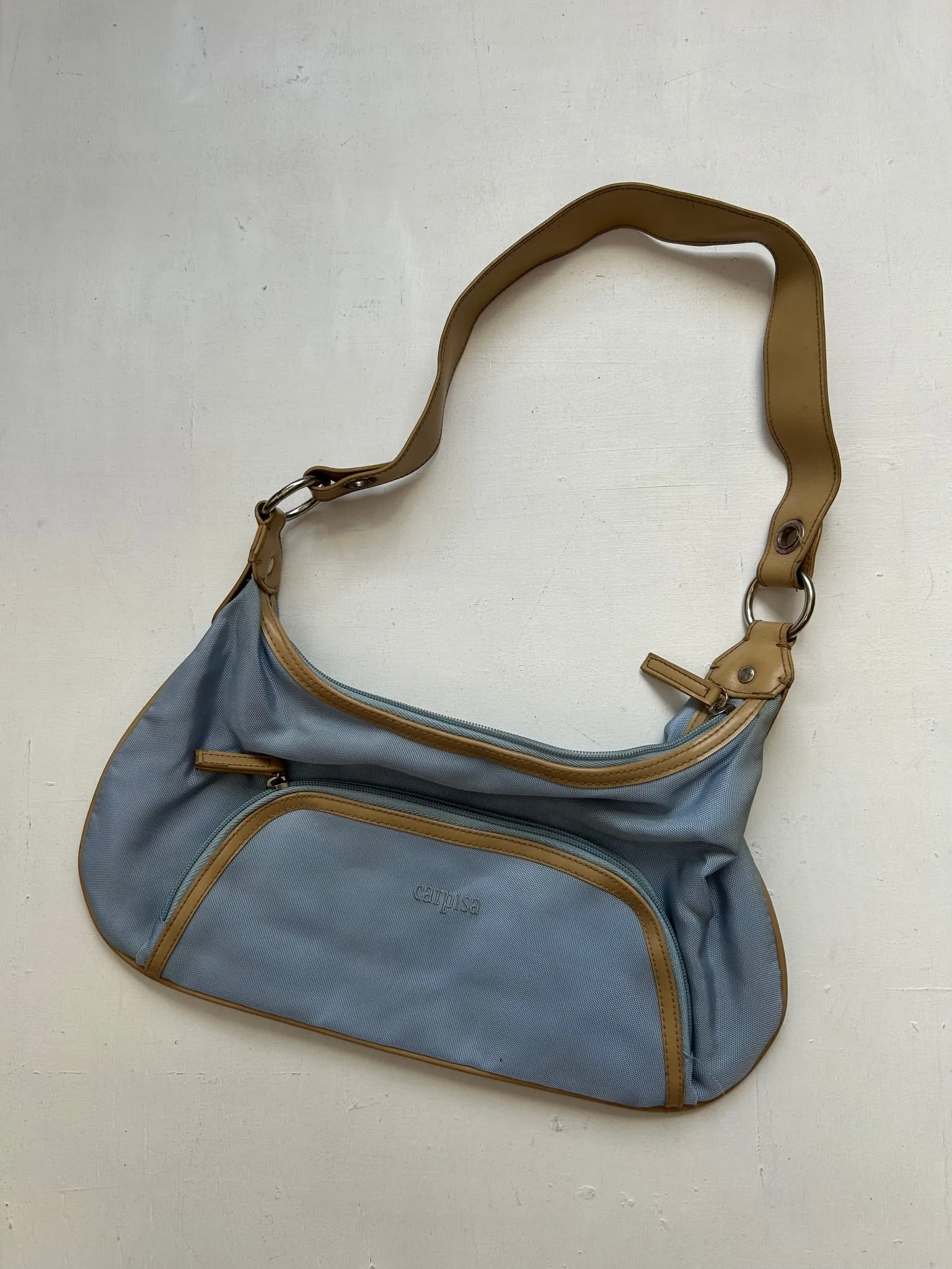 Baby blue y2k vintage shoulder bag