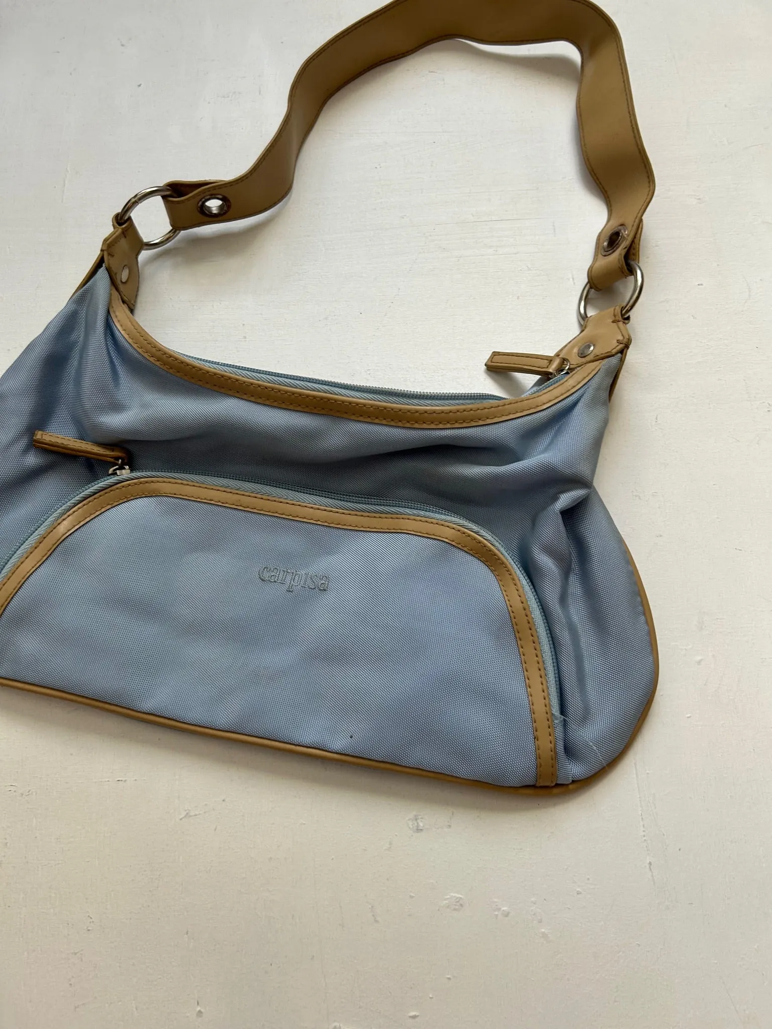 Baby blue y2k vintage shoulder bag