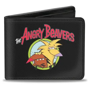 Bi-Fold Wallet - Angry Beavers Logo Front   Logo Back