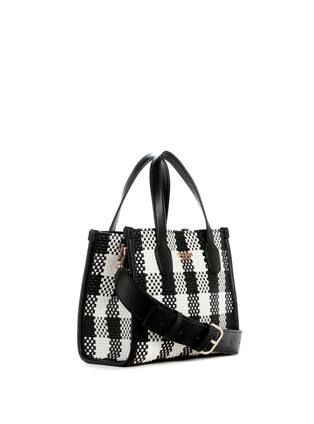 Black White Silvana Mini Tote Bag