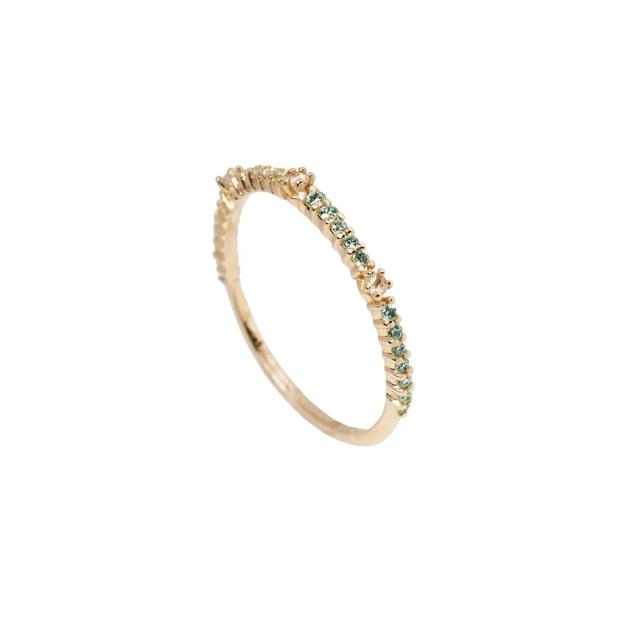 Blue-Green Sapphire Aisling Circlet Band