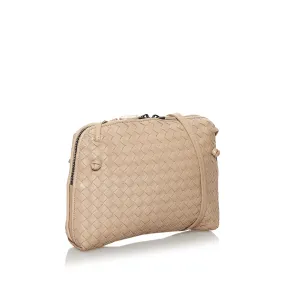 Bottega Veneta Intrecciato Nodini Leather Crossbody Bag (SHG-29701)