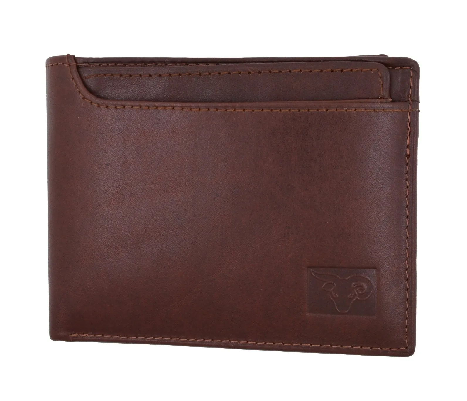 Cavelio Genuine High Quality Leather Mens Bifold Wallet with Removable ID Card Holder 730534