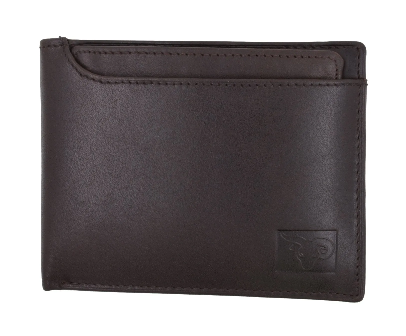 Cavelio Genuine High Quality Leather Mens Bifold Wallet with Removable ID Card Holder 730534