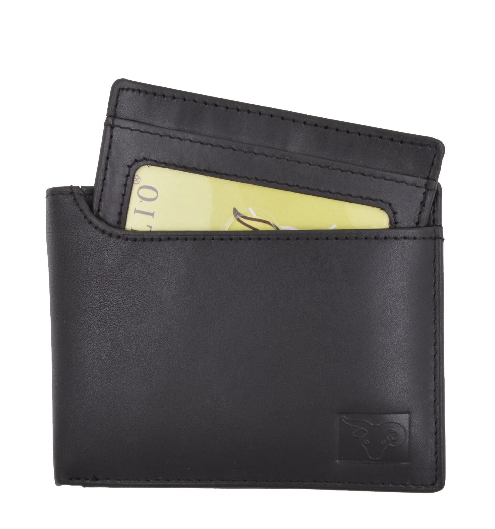 Cavelio Genuine High Quality Leather Mens Bifold Wallet with Removable ID Card Holder 730534