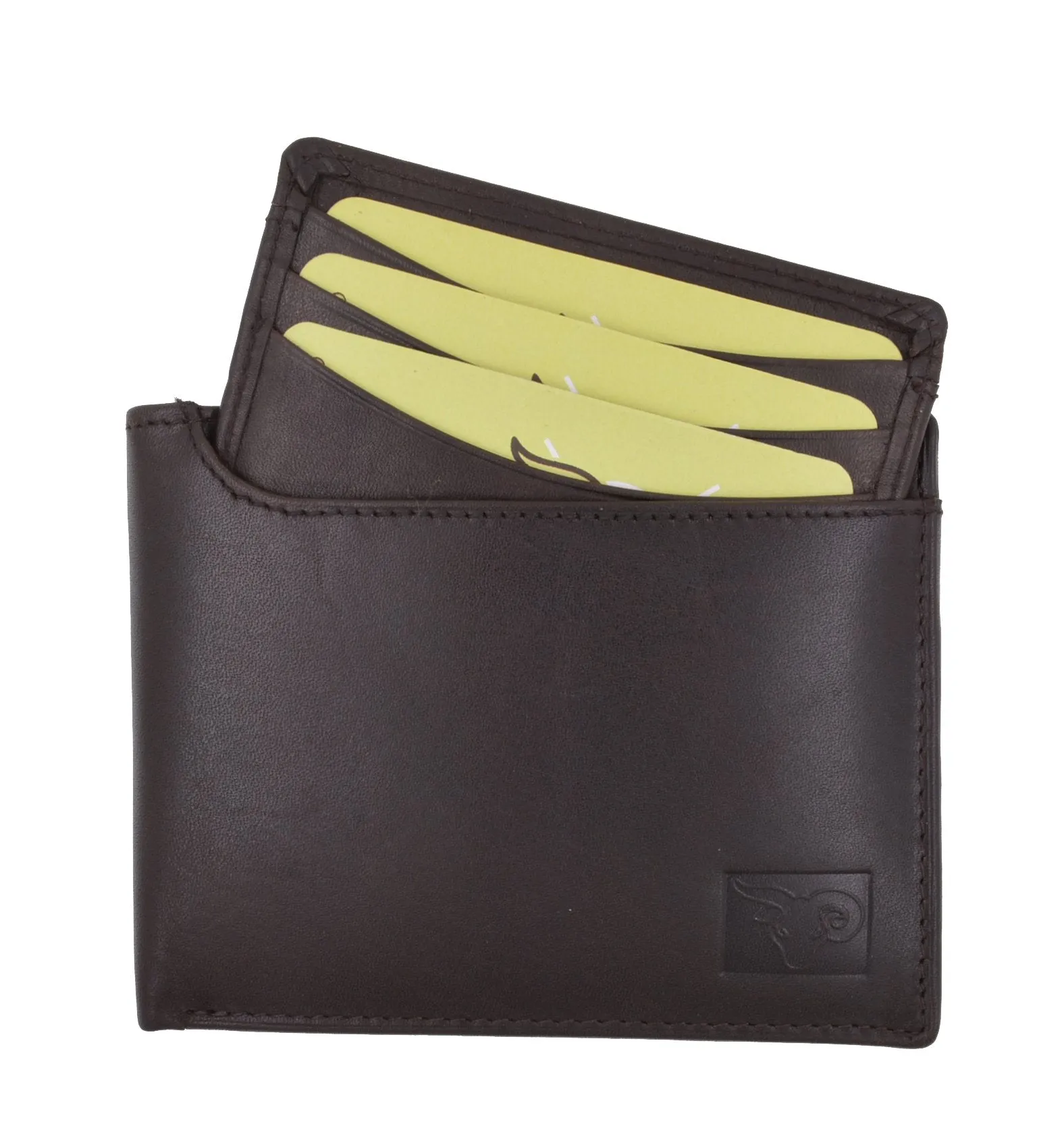 Cavelio Genuine High Quality Leather Mens Bifold Wallet with Removable ID Card Holder 730534