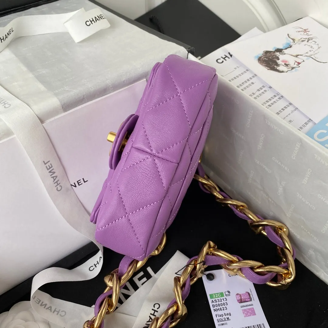 CHLMini Flap Bag Purple For Women, Women&#8217;s Bags Shoulder And Crossbody Bags 6.6in/17cm AS3213