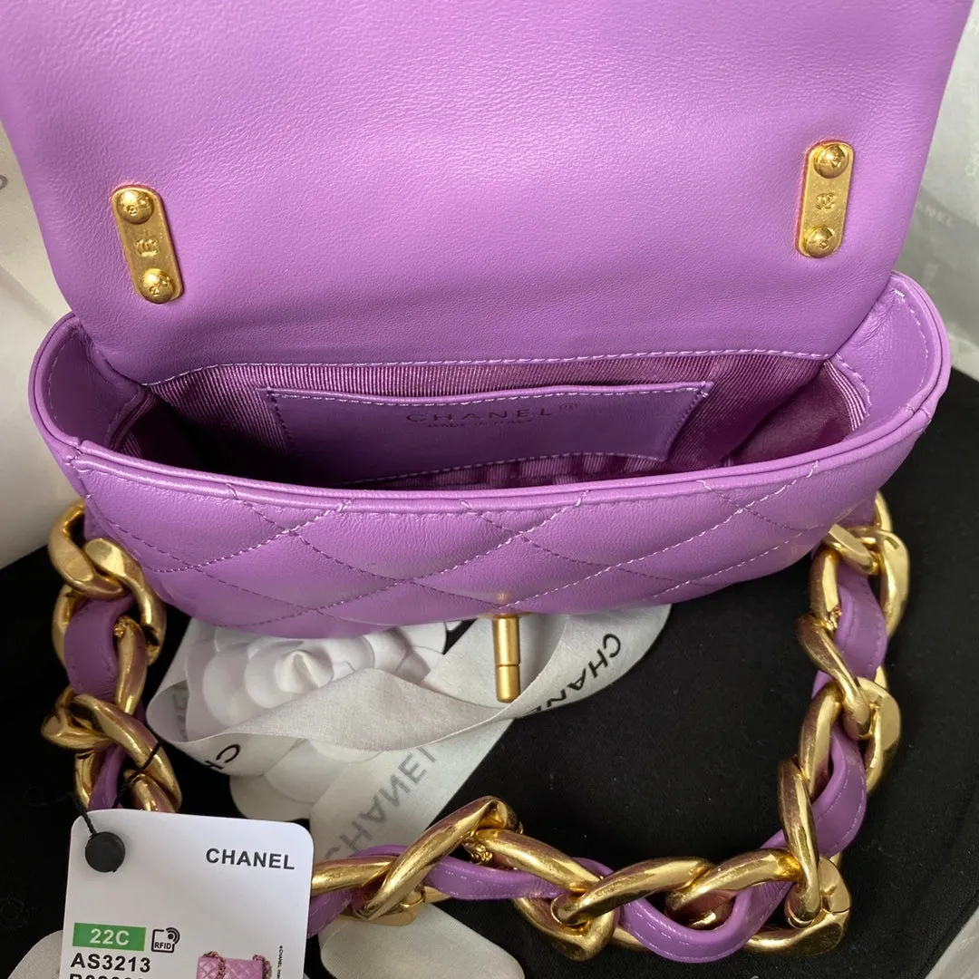 CHLMini Flap Bag Purple For Women, Women&#8217;s Bags Shoulder And Crossbody Bags 6.6in/17cm AS3213