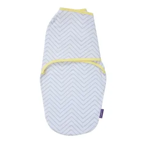 Clevamama Baby Swaddle to Sleep Wrap (White Chevron) - Newborn Size: 0-3 Months