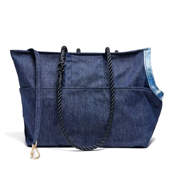 Denim Dog Tote