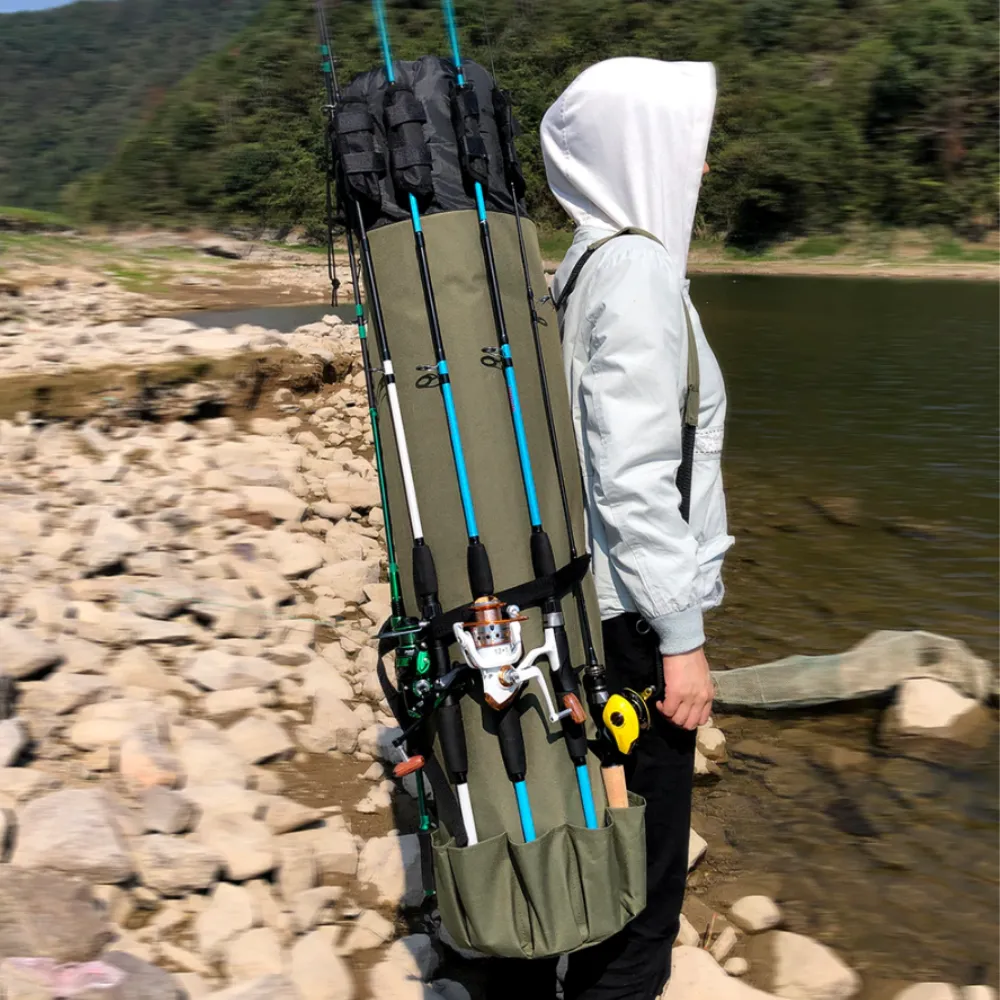 Fishing Tackle Rod Holder Backpack