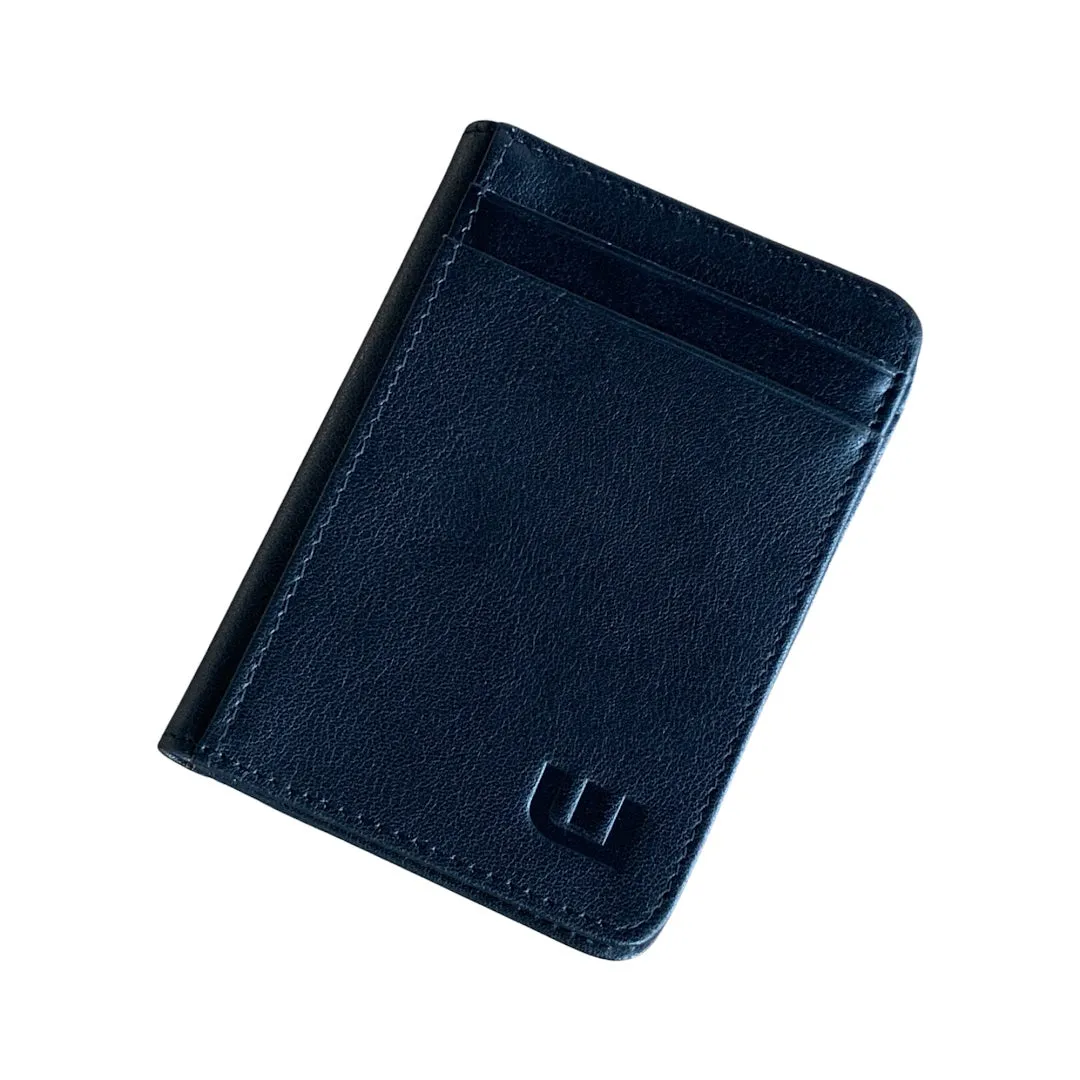 Front Pocket Wallet with RFID in Crazy Horse Leather - Double Espresso "S"