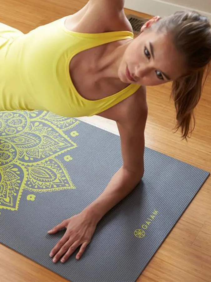 Gaiam Premium Citron Sundial Yoga Mat 6mm