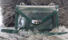 Green clear chain bag