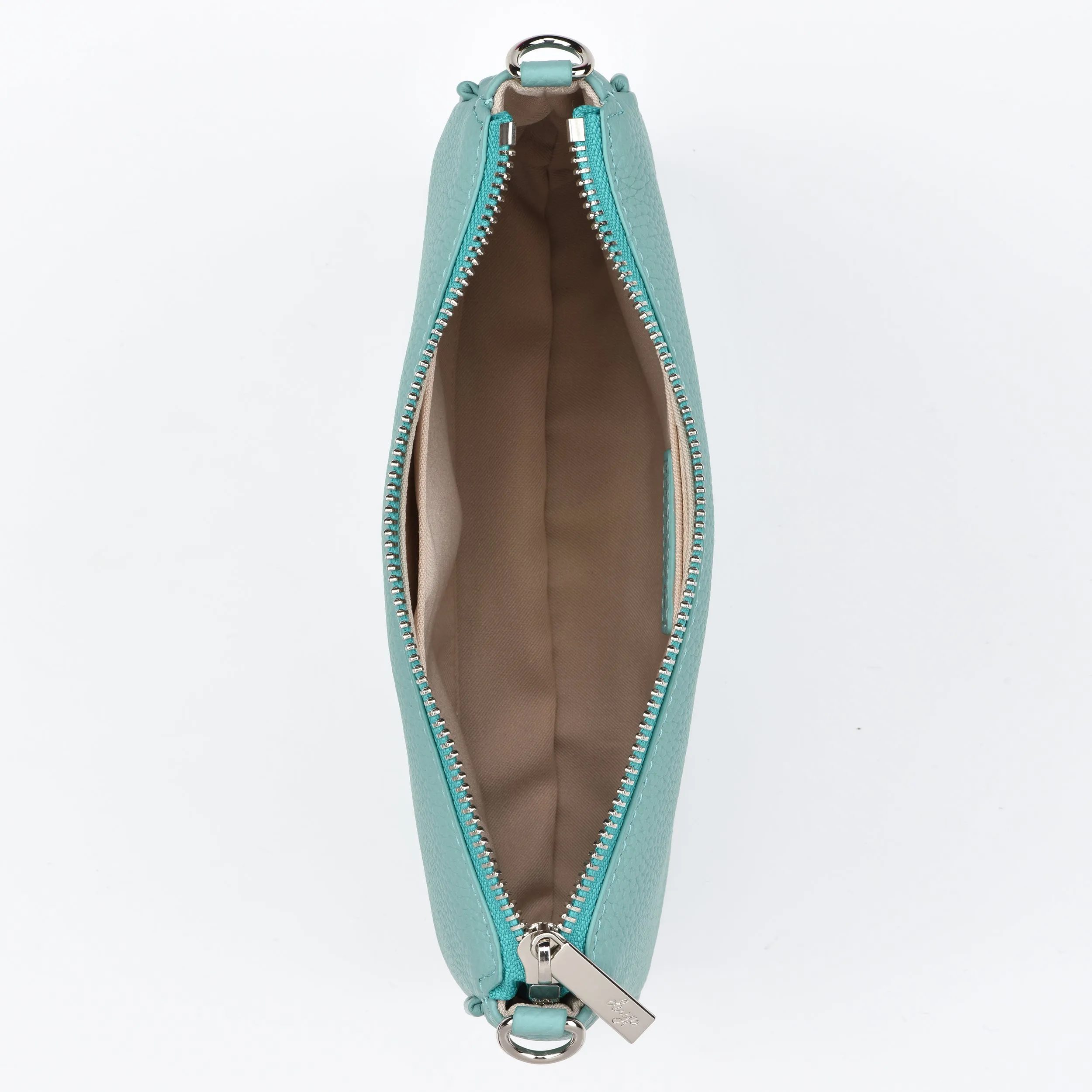 HCC X DUYP - Medium pochette - Tiffany Blue Grained Leather