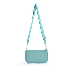 HCC X DUYP - Medium pochette - Tiffany Blue Grained Leather