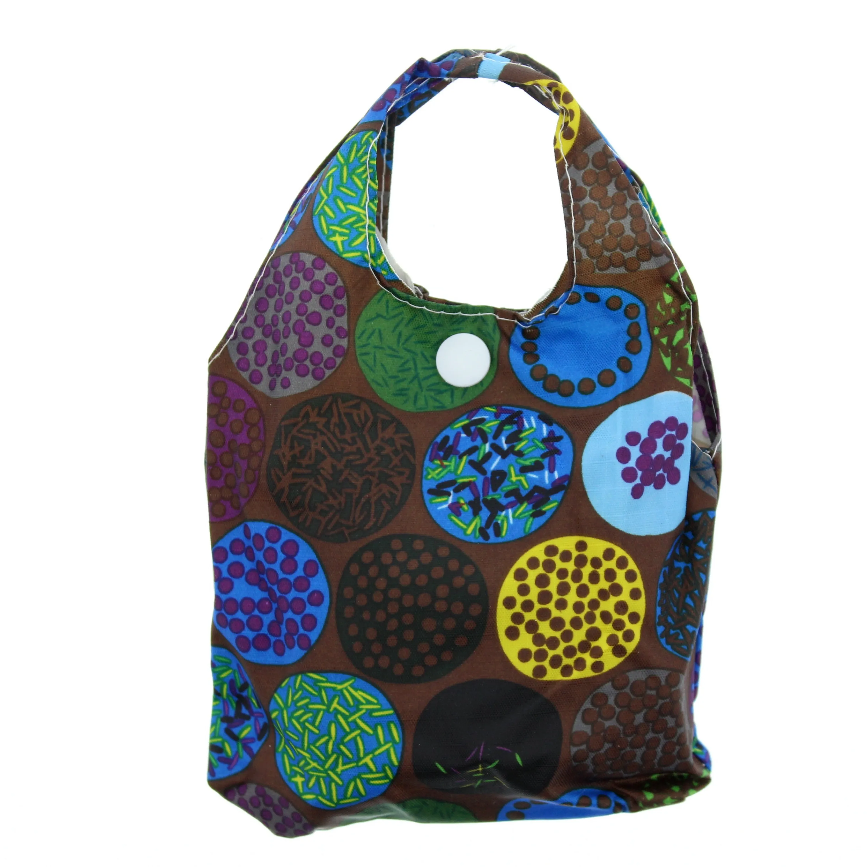 Heavy Duty Fun Multicolour Spotted Shopping Bag in Pocket Pouch