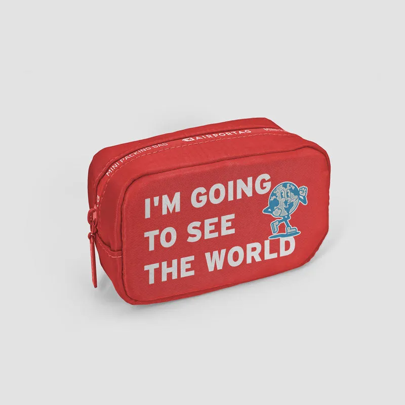 I'm Going - World Map - Mini Packing Bag