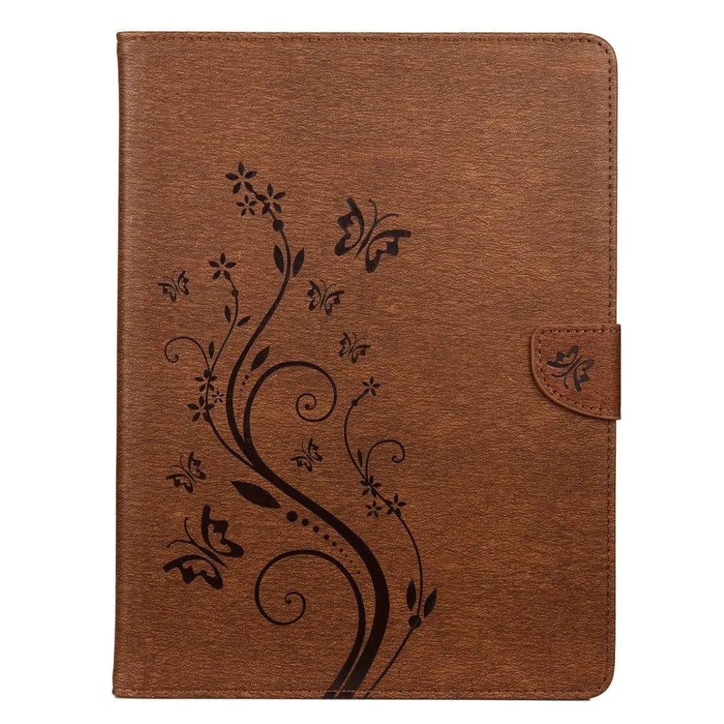 iPad Pro 11 inch (2020) butterfly imprint leather flip case - Brown