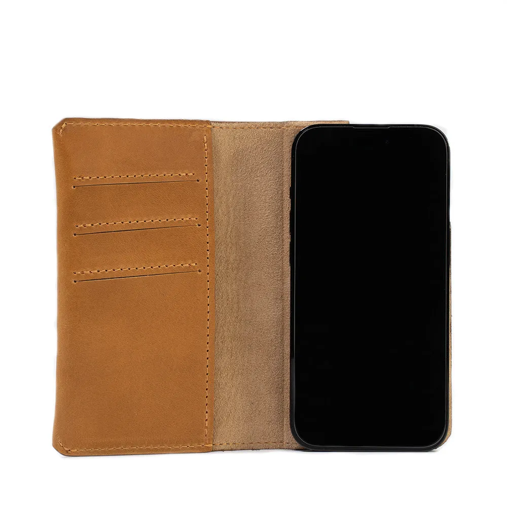 iPhone 16 series Leather Folio Case Wallet with MagSafe - The Minimalist 1.0