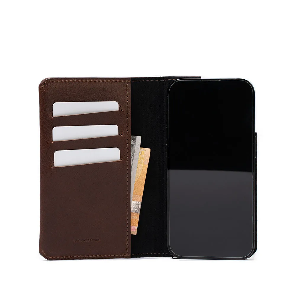 iPhone 16 series Leather Folio Case Wallet with MagSafe - The Minimalist 1.0