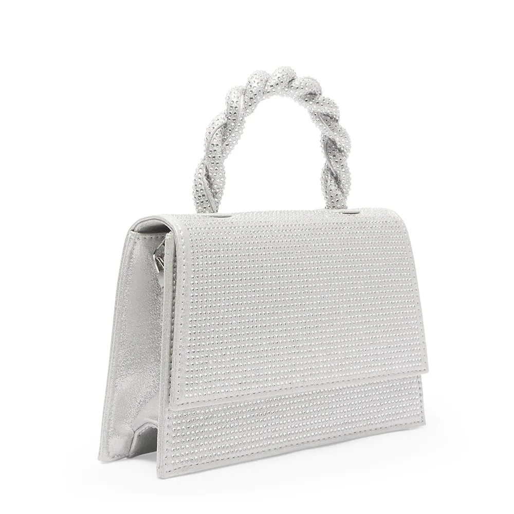 Kasper Handbag in Silver Crystal