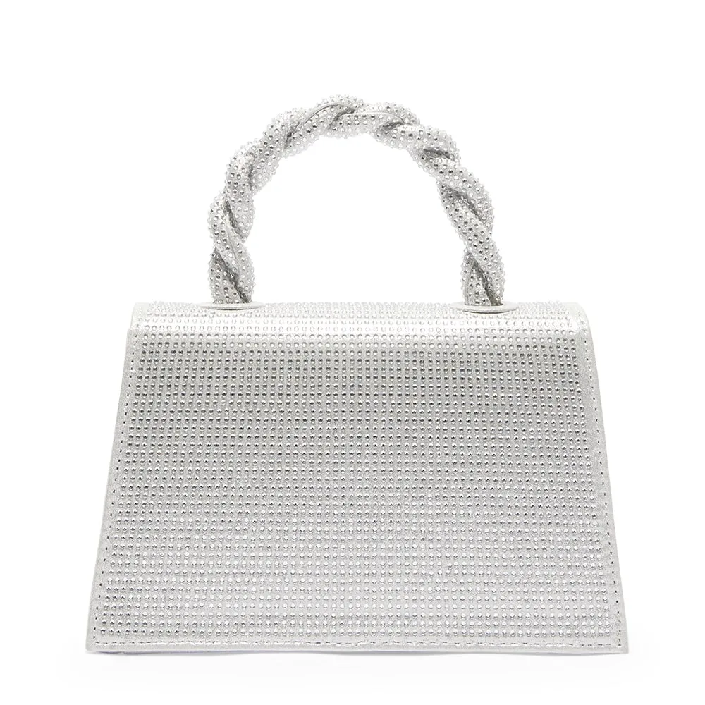 Kasper Handbag in Silver Crystal