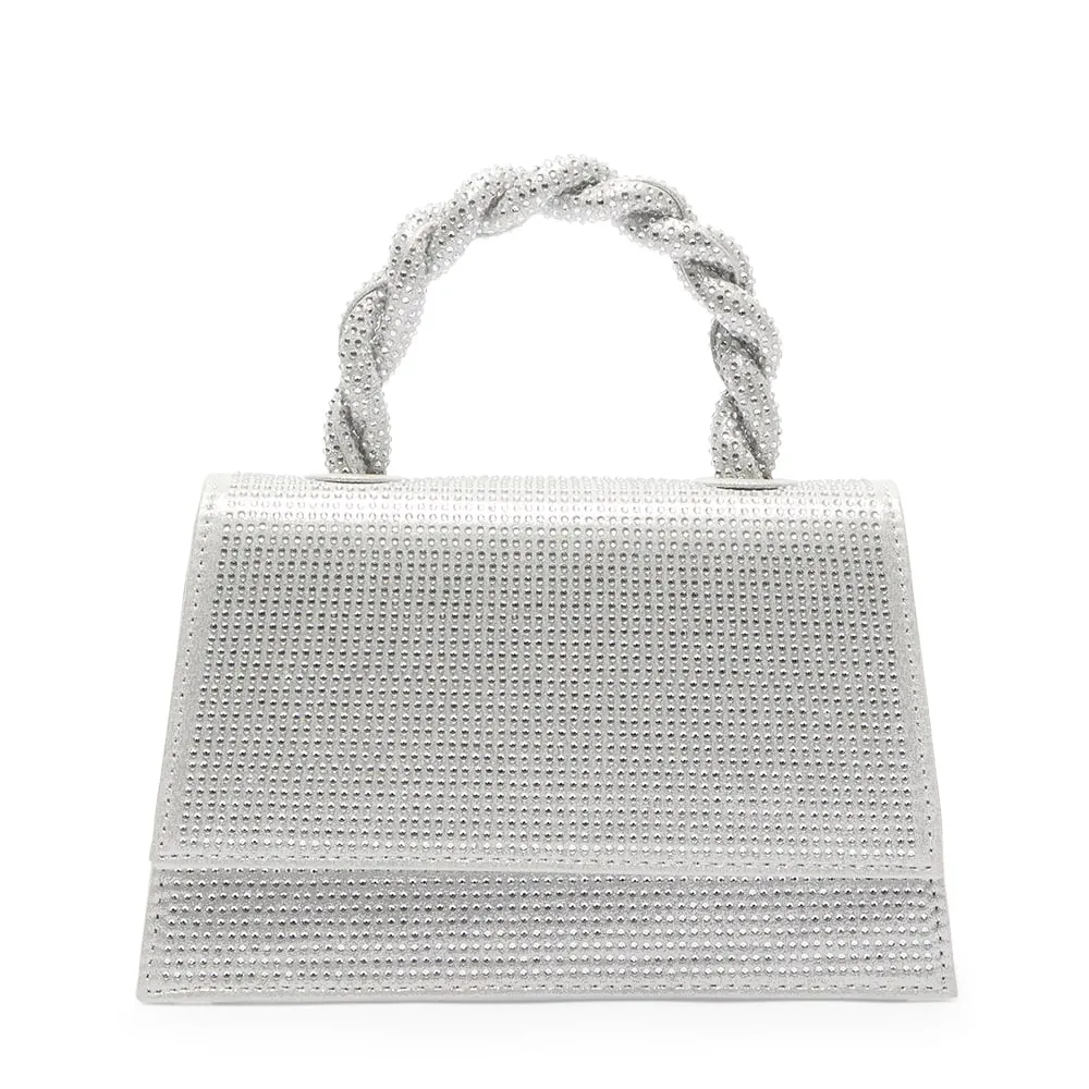 Kasper Handbag in Silver Crystal