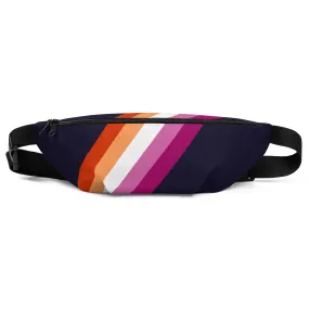 Lesbian Pride Flag Diagonal Fanny Pack/Bum Bag