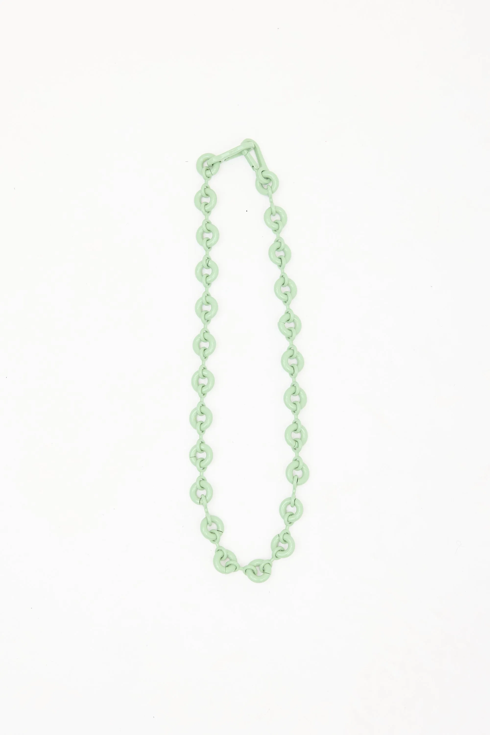 Light Green Varnished Donut Chain Bag Strap