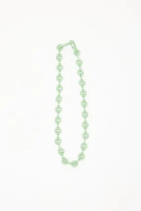 Light Green Varnished Donut Chain Bag Strap