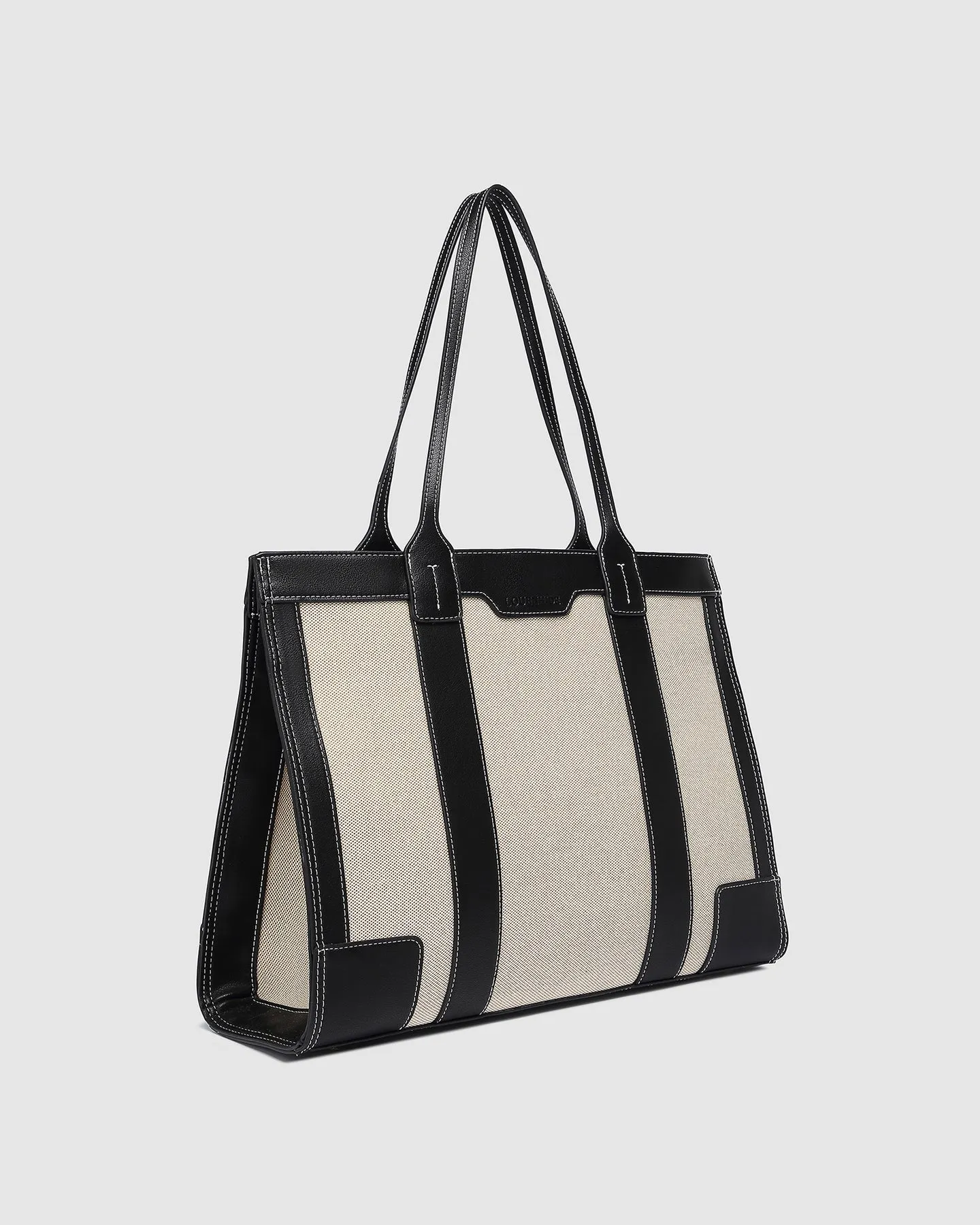 Louenhide Toorak Canvas Tote Bag Natural Black