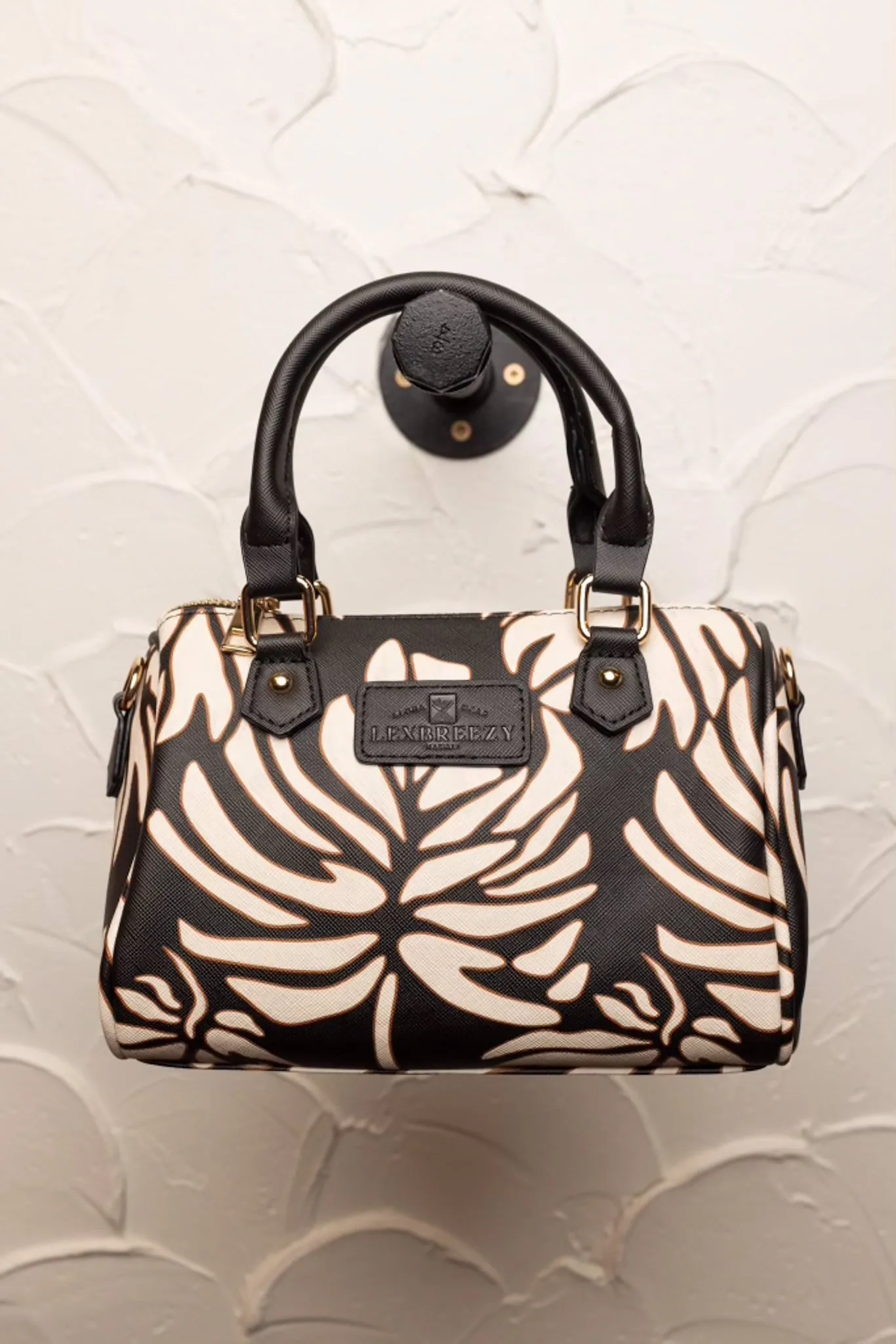 Mini Crossbody Handbag | Monstera Black