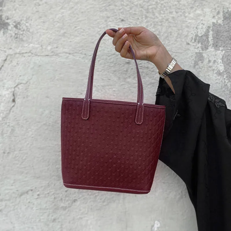 Mini Tote Bag / Burgundy