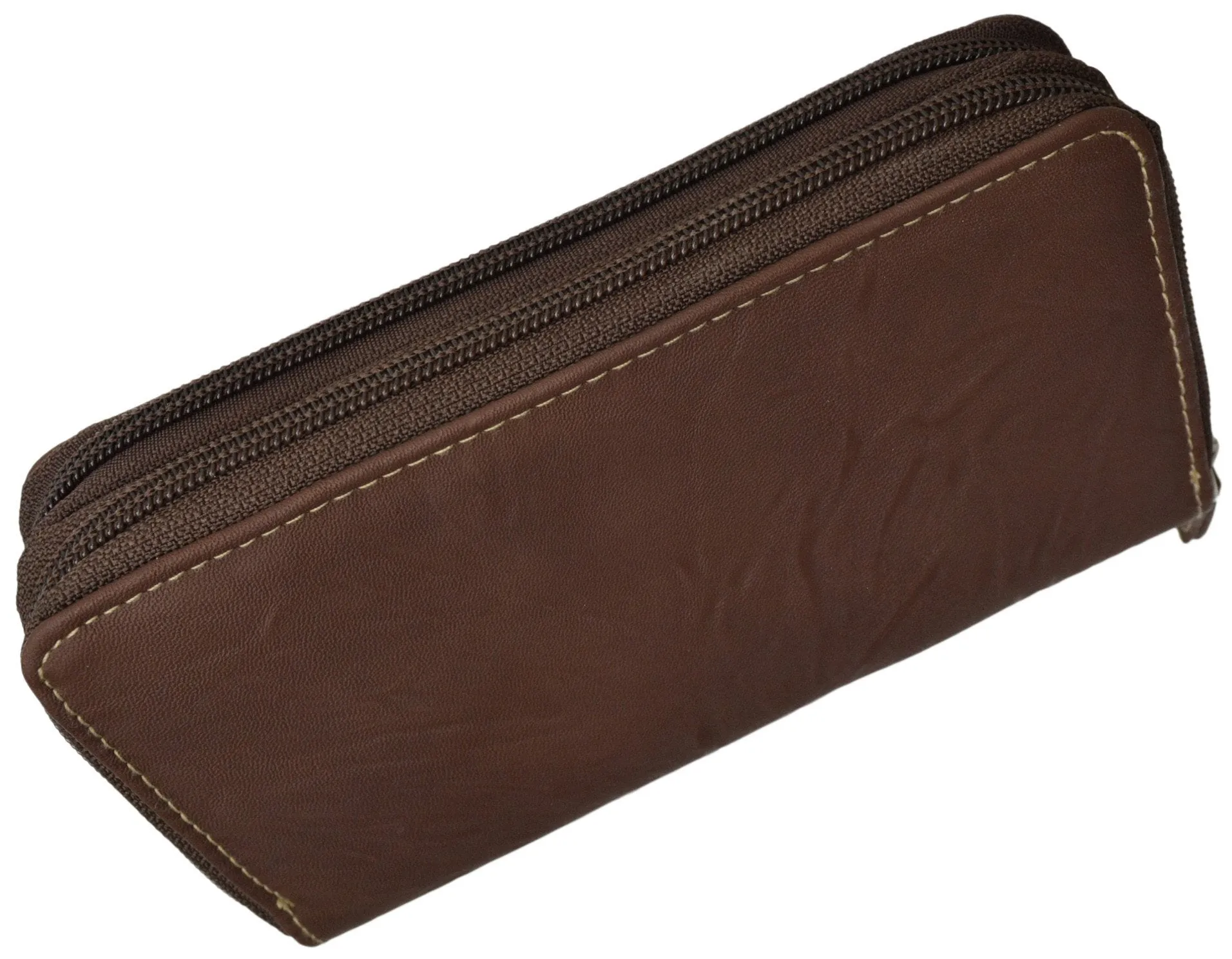 Mundi Classic Double Zip Around Wallet Clutch