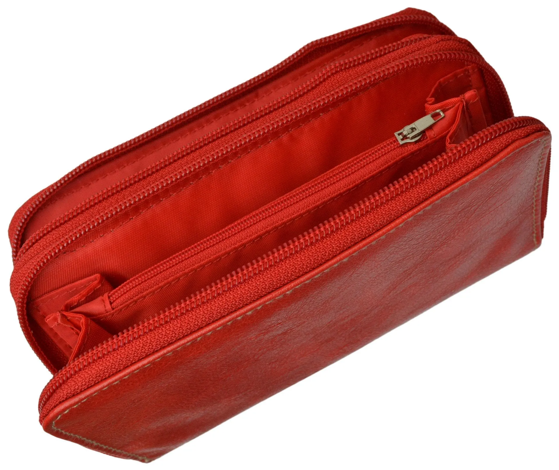 Mundi Classic Double Zip Around Wallet Clutch