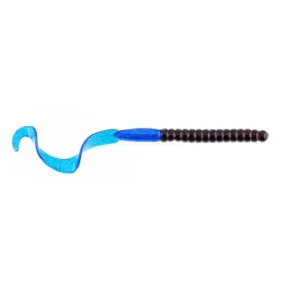 PowerBait Power Worm Soft Bait - 7" Length, Black-Blue, Per 13