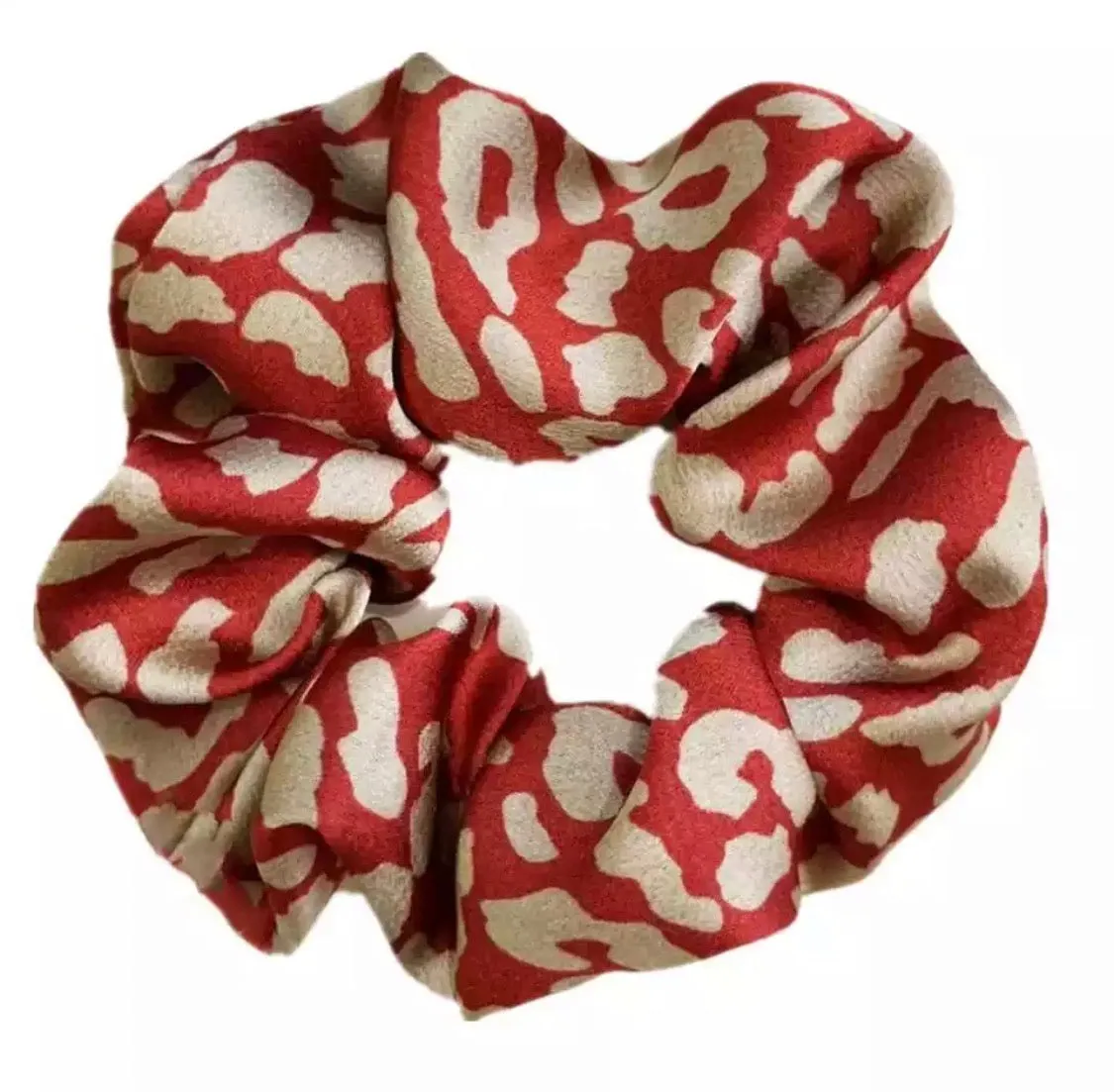 Print Scrunchie - Red & Gold