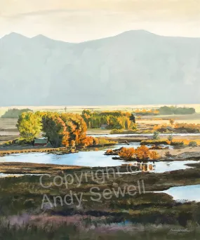 "Silvercreek Morning Shadows" - an Original Oil Painting or Signed Edition Print of Idaho's famed Silvercreek in the Morning.