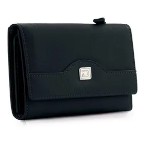 RFID Blocking Women's Leather Trifold Wallet