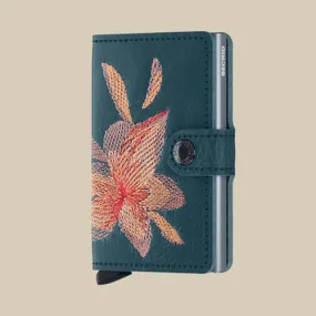 Secrid Miniwallet The Stitch - Magnolia - Petrolio