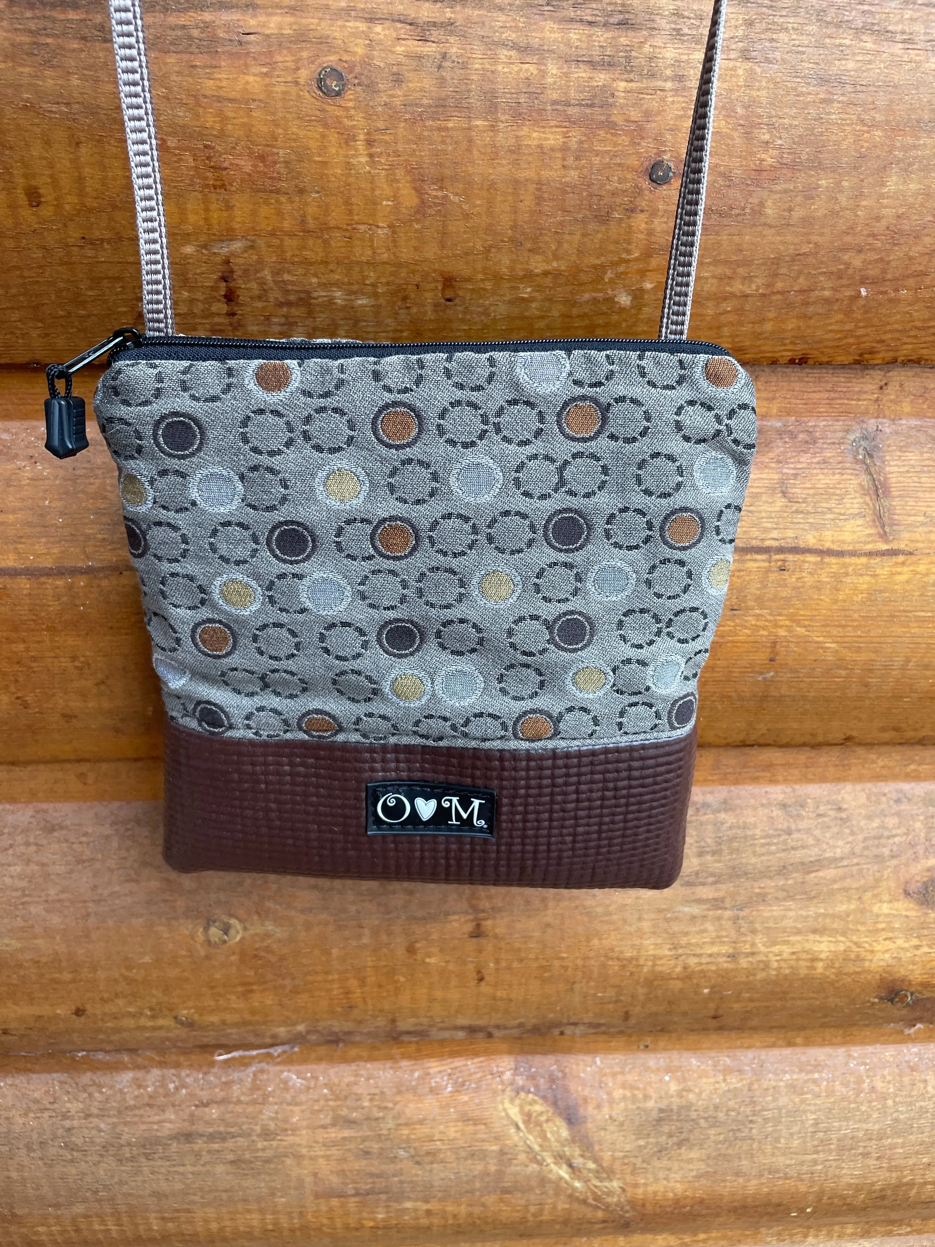 Stella Brown Cross Body Purse-Dots