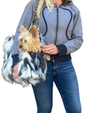 Stella Tibetan Fur Carrier with Chain Straps