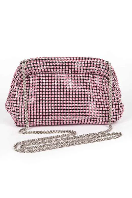 TEEK - Oversize Rhinestone Convertible Soft Clutch Bag