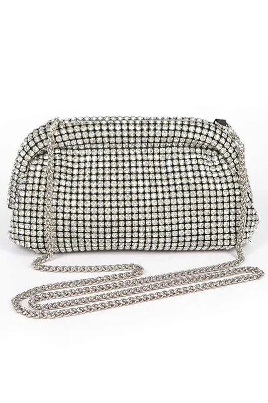 TEEK - Oversize Rhinestone Convertible Soft Clutch Bag